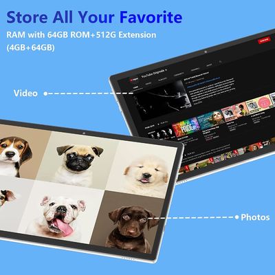 Il centro su ordinazione Ultrabook a 10 pollici 1280x800 IPS 4GB+64GB del quadrato Android11