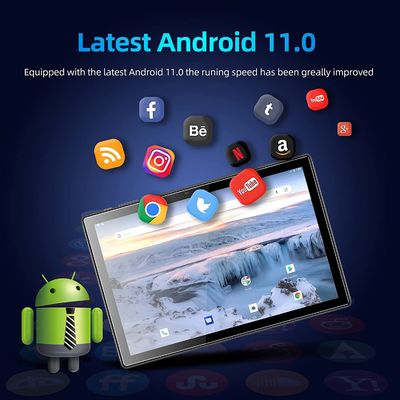 Taccuino Android 11 del cuscinetto di 32GB ROM Quad Core Ultrabook Touchscreen Smart a 10,1 pollici