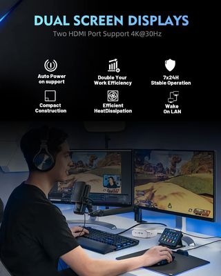 SSD di 8GB DI RAM 128GB di Ubuntu del PC del APU Linux di 4K AMD Ryzen A9 9400 mini